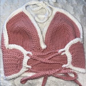 Handmade crochet crop top.